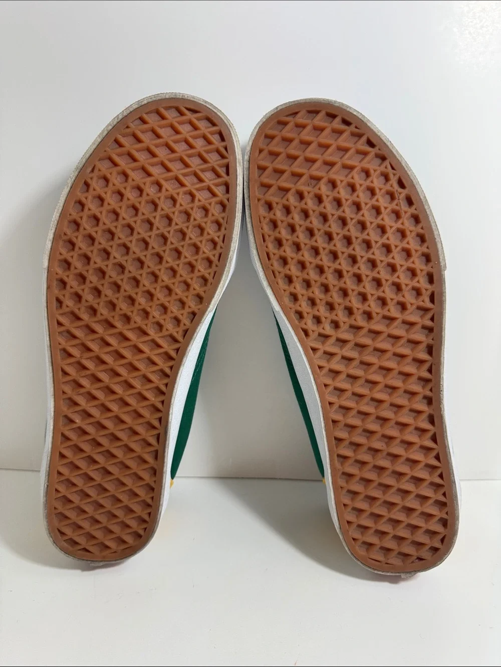 Vans Off The Wall Men's Low-Top Suede & Canvas Sneakers in Blue/Green Size 9